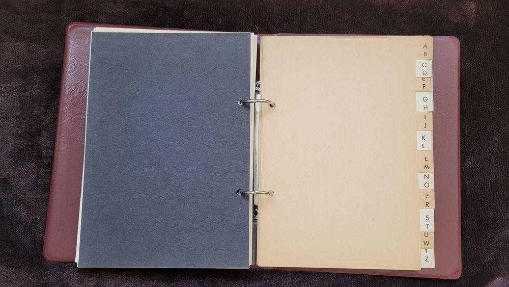 Unikat. Organizer, notes, kołonotatnik, spis telefonów, A5, PRL