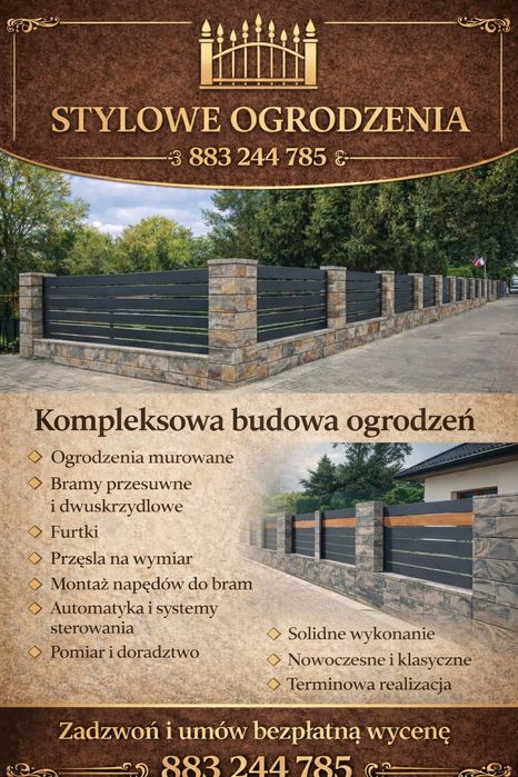 Ogrodzenia frontowe, panelowe itp