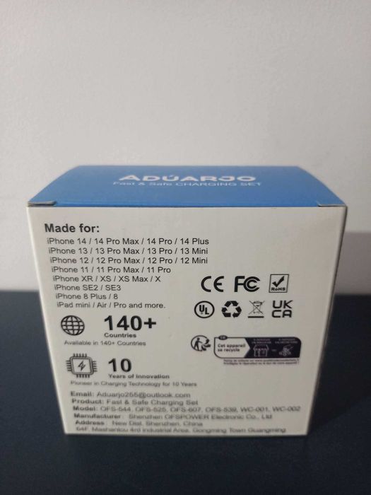 Zestaw ładujący Aduarjo do szybkiego i bezpiecznego ładowania iPhone