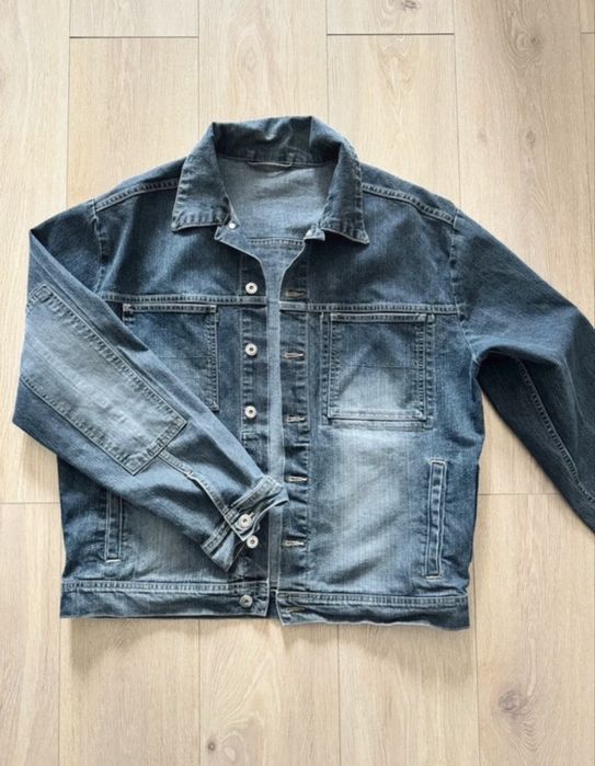 Kurtka katana jeansowa przejsiowa meska vintage oversize r.XL