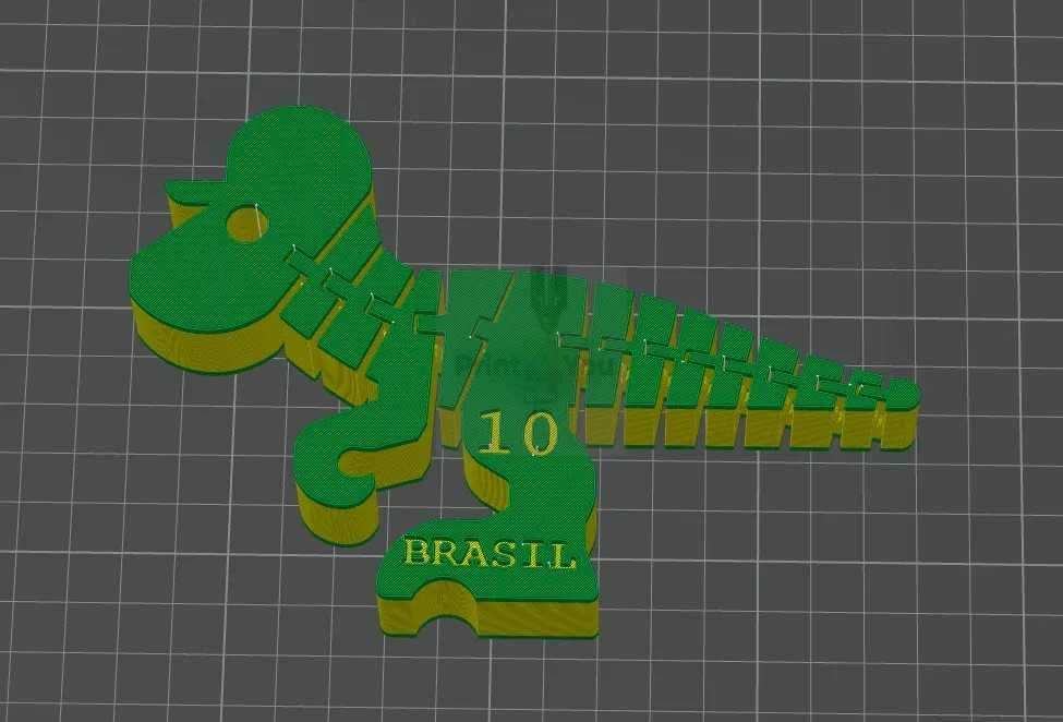 Dinossauro Articulado Amigo Dino Impresso em 3D Personalizável