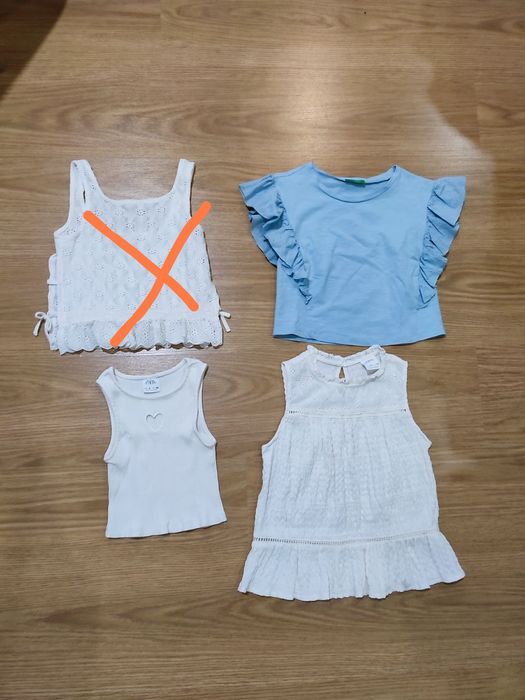 Blusas/tops alças/ cavas menina 7 e 8 anos