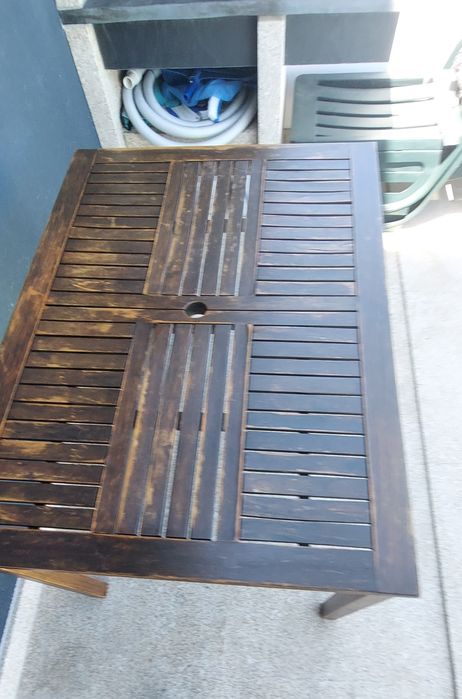 Mesa de esplanada ou jardim em madeira de acácia