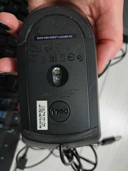 Klawiatura przewodowa DELL KB216t + 2 x mysz DELL (MS116p, MS116t1)