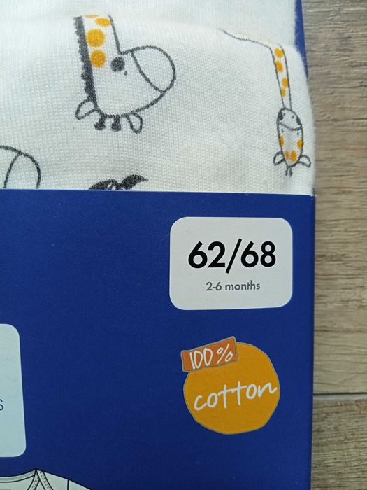 Body długi rękaw 62/68 nowe 2 pak