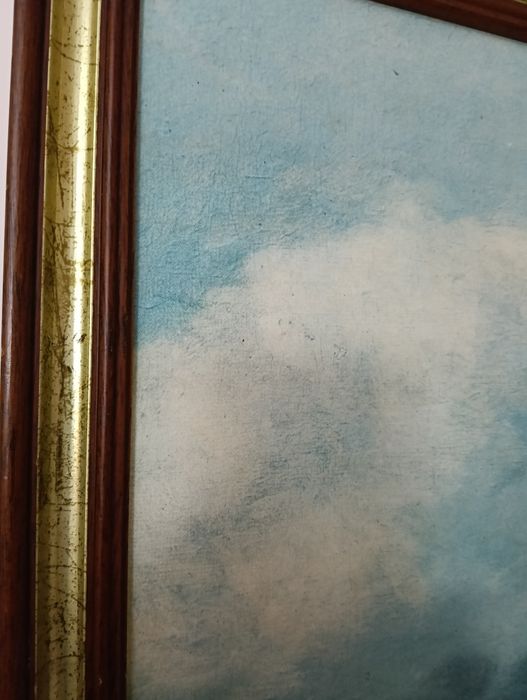 Quadro réplica de Adriaen Carnelisz Beeldemaker com moldura em madeira