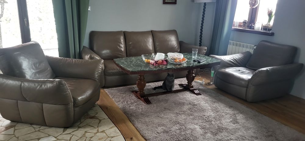 Komplet skórzany ch mebli