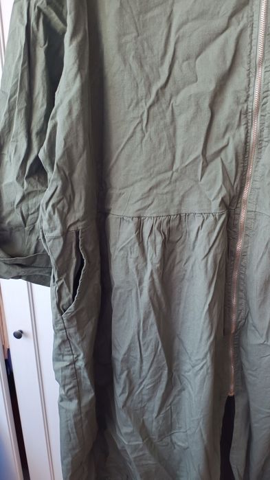 Kurtka bawełniana parka khaki oversize