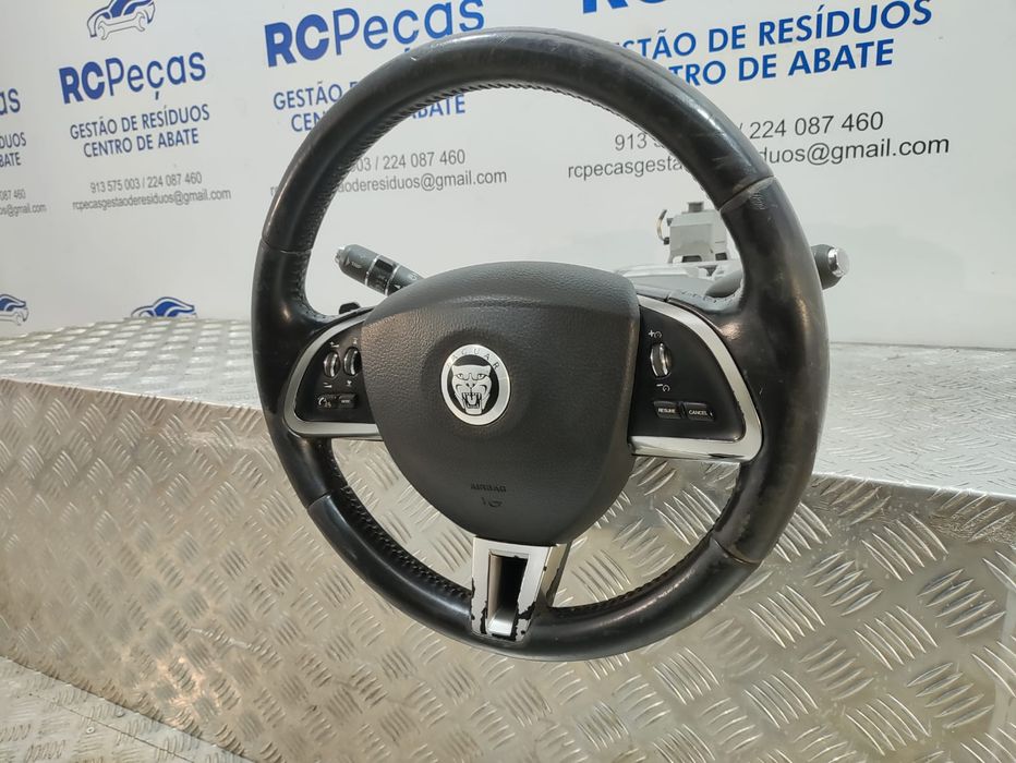 Volante Completo Pele Multifunções Patilhas De Velocidades Jaguar XF
