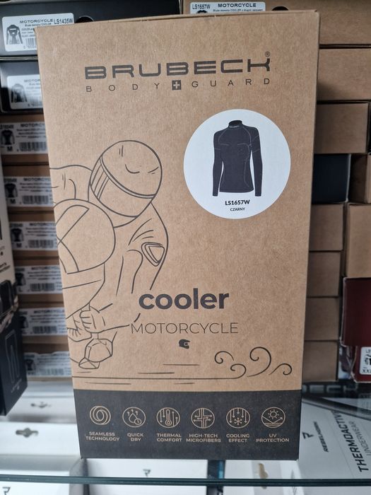 Bluza termoaktywna z długim rękawem BRUBECK COOLER LADY Black 'M