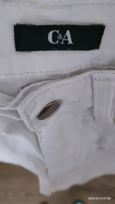 Jeansy Mom fit c&a 34/36 białe