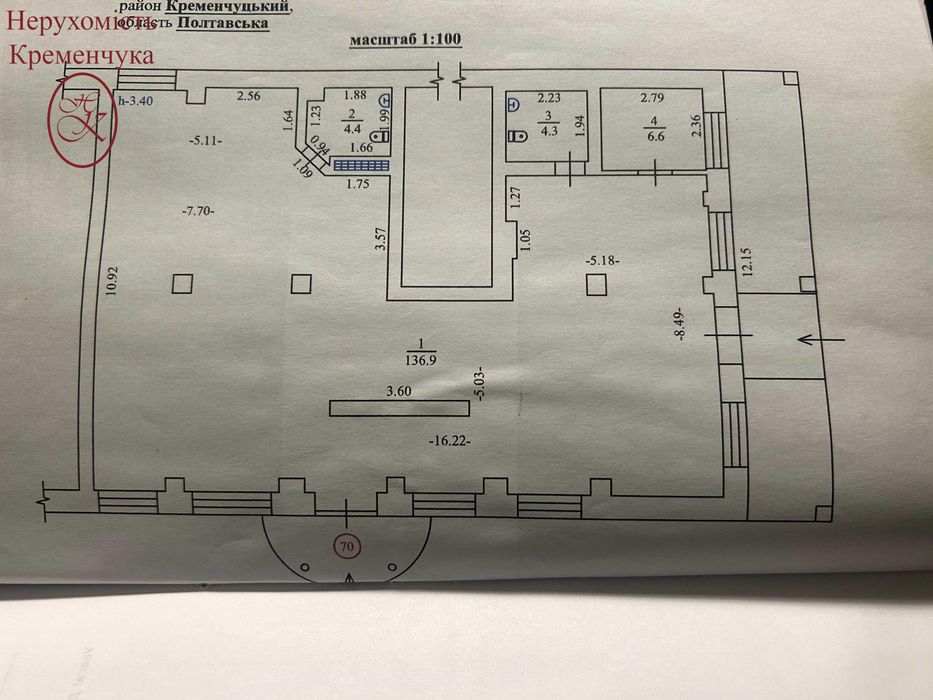 Оренда/ комерційного приміщення 150м2/ центр