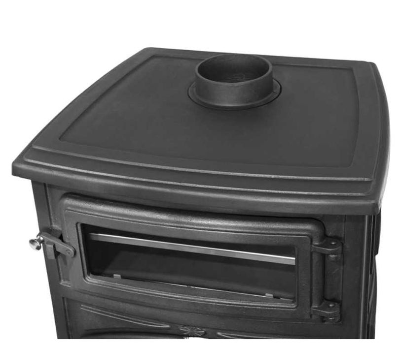 Salamandra Nova Ferro Fundido 13KW com Forno INOX