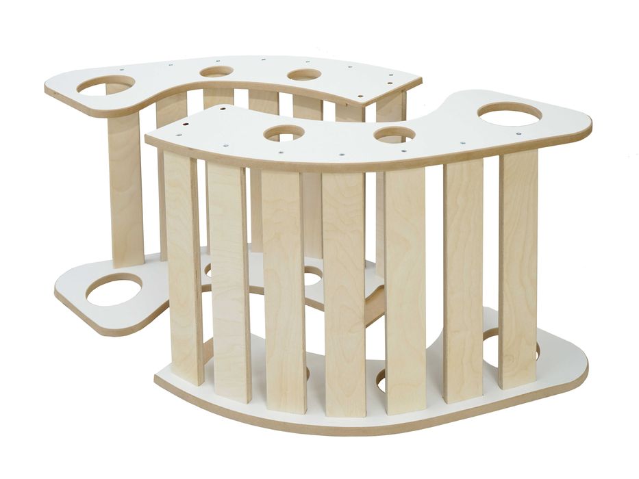 Bujak mod.B Drewno Montessori rozm.M Składany Szara Podusia