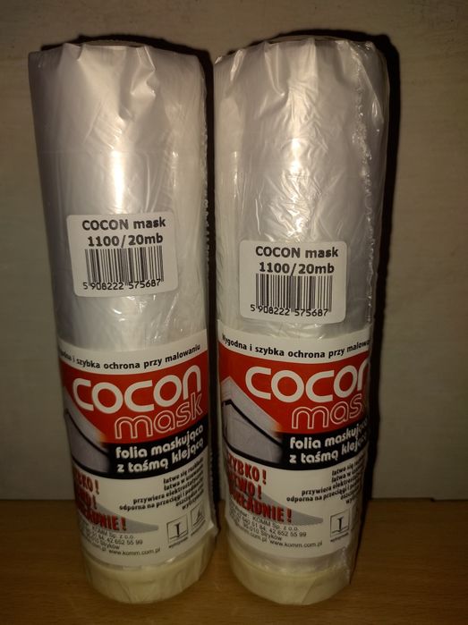 Folia malarska maskująca z taśmą klejącą