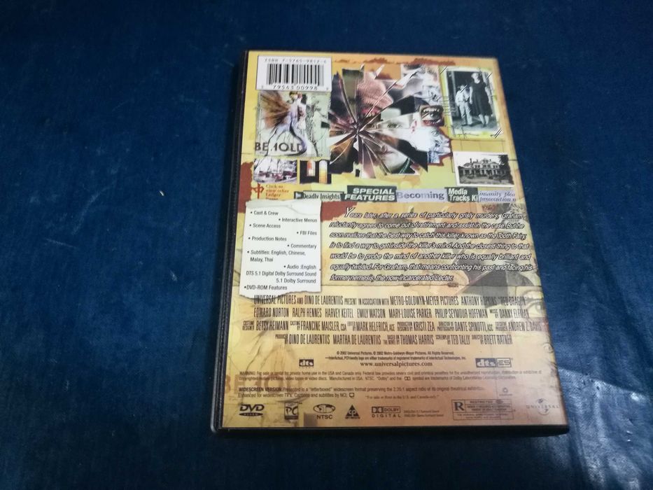 RED DRAGON	 DVD (legendagem em Inglês)