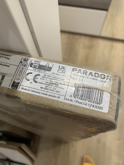 Ламинат винил PARADOR.Германия. 4,5 кв. метра. Водостойкий замковой