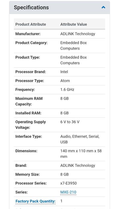 Комп'ютер ADLINK MXE-211/M8G