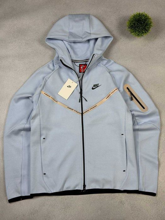 Кофта Nike Tech Fleece — чоловіча кофта з матеріалу даблфейс, стильна спортивна кофта на весну, літо та осінь