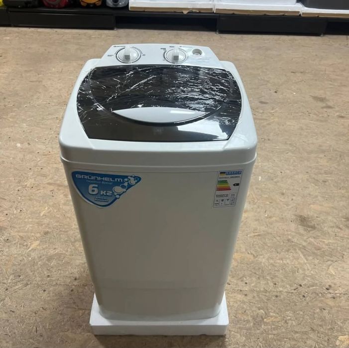 Стиральная машина полуавтомат машина на 6кг Grunhelm GWB-W602-B