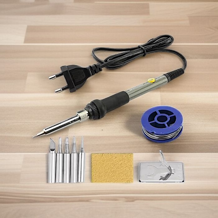 Паяльник 60W керамический набор жал припой