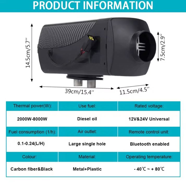 Продам автономний обігрівач(автономку) 12-24в.для авто