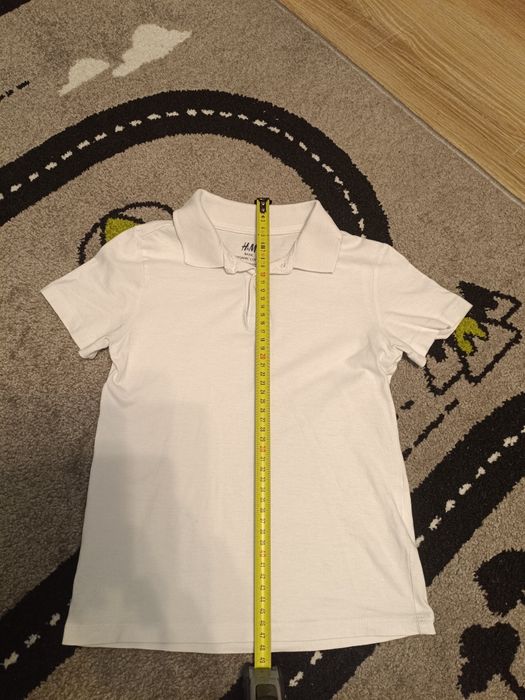 H&M Koszulka polo biała chłopieca 110/116 cm