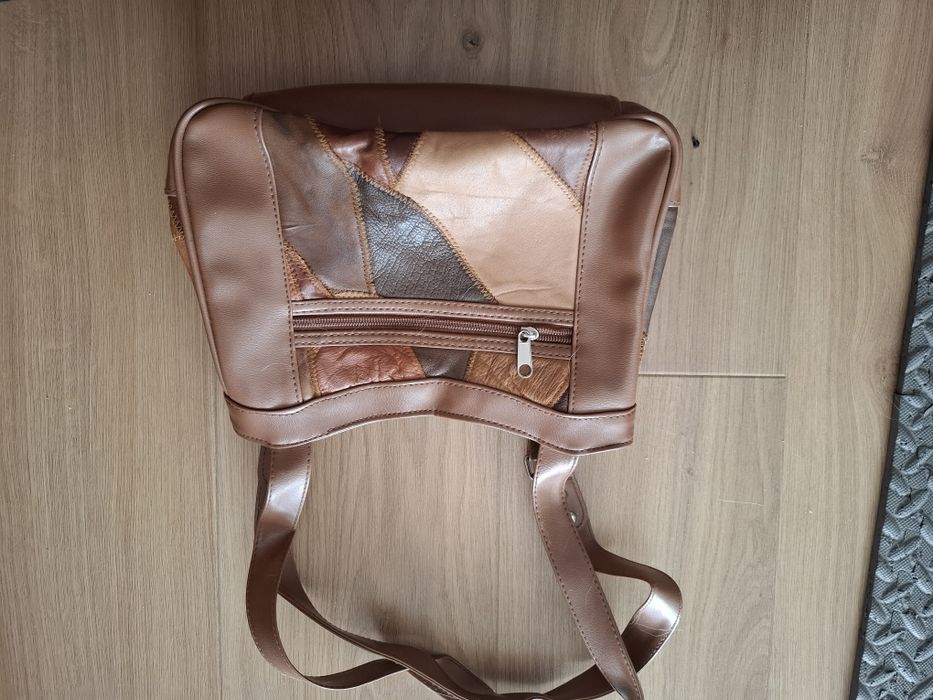 Torebka skóra patchwork, nieużywana