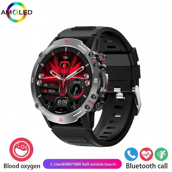 Smartwatch HK87 telefon BT 1,43 AMOLED 466x466 menu  PL