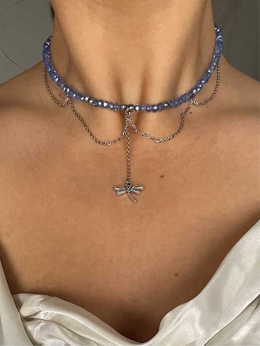 Naszyjnik handmade z łańcuszkami