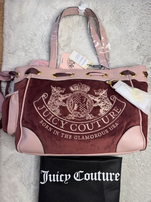 Torebka damska juicy counture oryginalna popularny model must-have bordowa