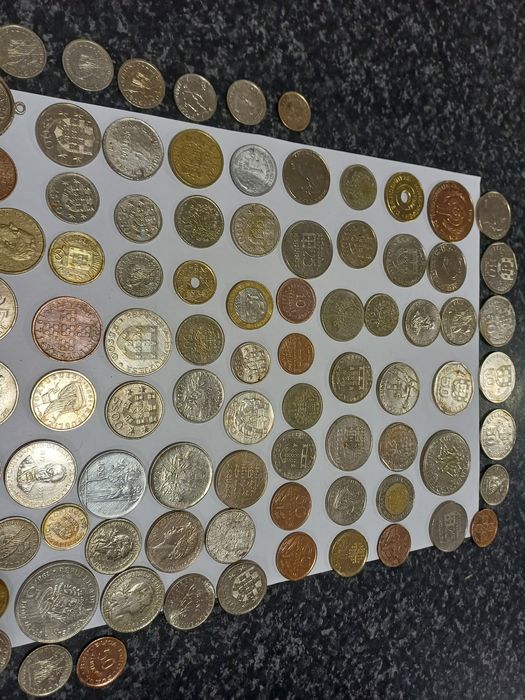 Moedas portuguesas.estrangueiras,escudos etc,varios paises,antigas