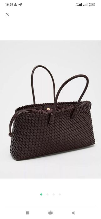 Нова плетена  сумка  zara нова колекція