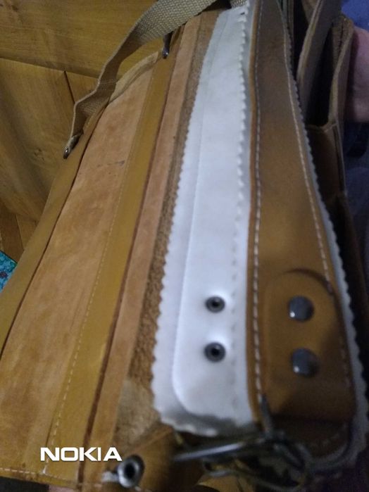 Teczka skórzana beżowa