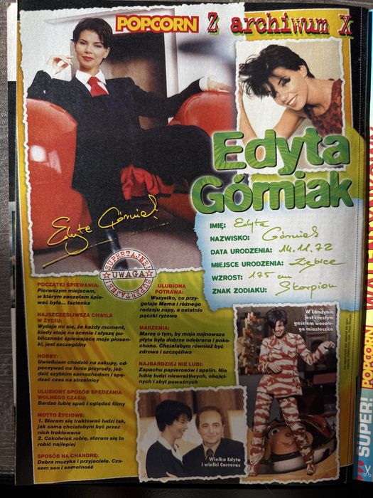 Gazeta POPCORN nr 2, luty 1998, Mel B, Andrzej Piaseczny