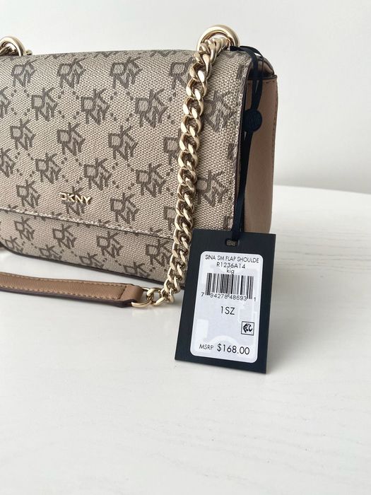 DKNY Sina Flap Shoulder Bag Жіноча шкіряна сумочка дкну женская сумка