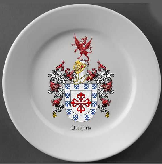 Prato com brasão de família