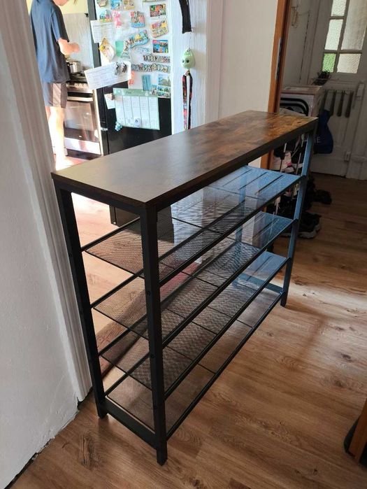 Regał na Buty LOFT 100x30x92,5 cm 4 Poziomy Industrial