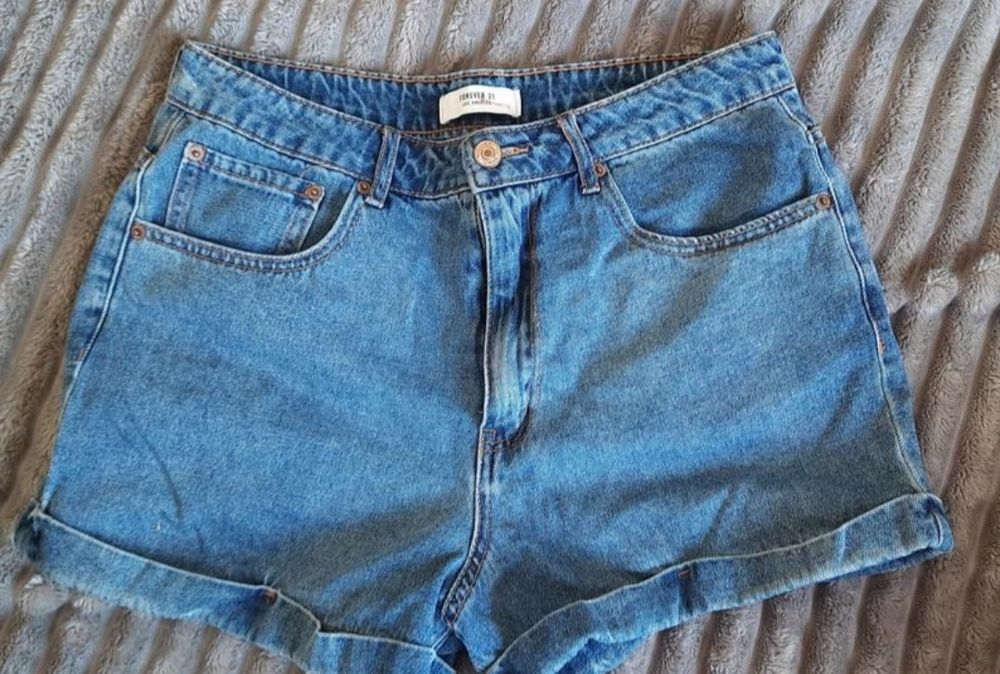 Джинсові шорти з високою талією