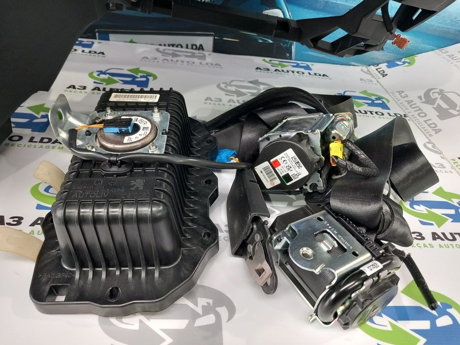 Tablier em carbono com kit completo airbag Peugeot 208 - (15 a 20)