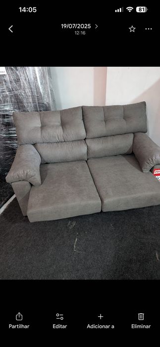 Sofá cinzento novo