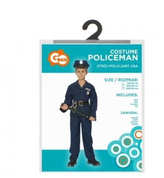 Strój dla dzieci Policjant z USA, rozm. 110/120 cm bal przebranie