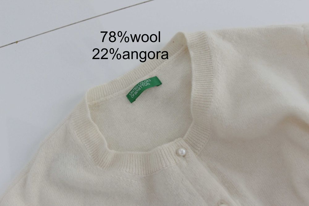 78%wełna 22%angora Benetton bez wad L/M