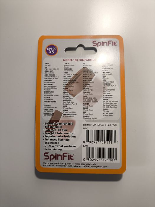 Продам амбушюри Spinfit CP100 XS