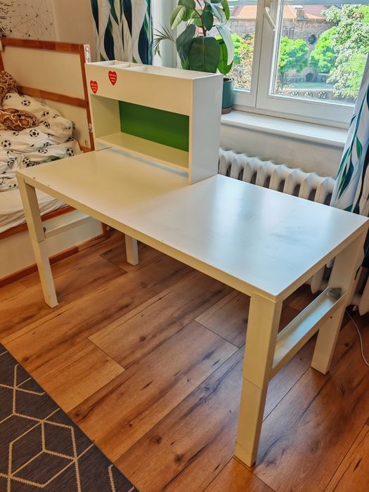 Biurko IKEA PAHL 128x58 cm z nadstawką