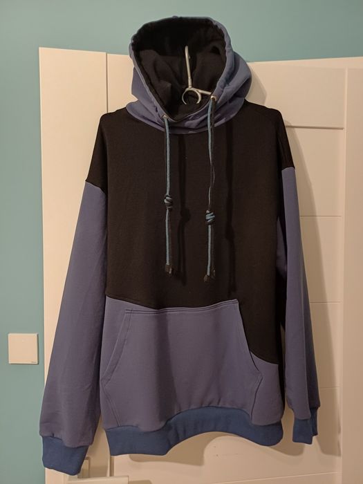 Nowa bluza kangurka "Kontrast" oversize unisex od S do XL z kaszmirem