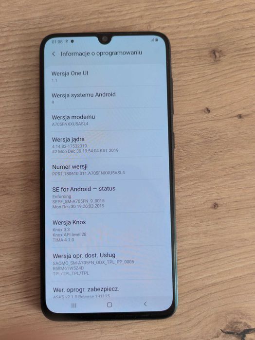 Samsung a70 fabryczny soft