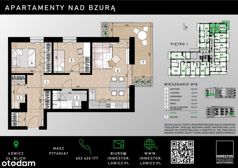 Nowe Mieszkania Łowicz | Apartamenty nad Bzurą | 38-78 m² | Winda
