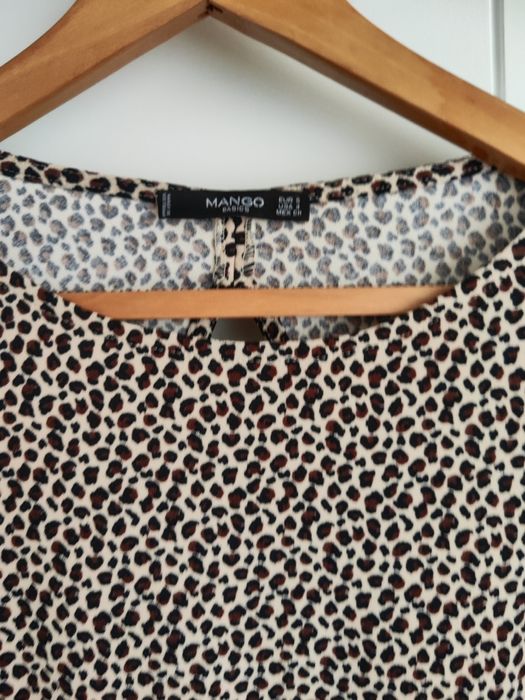 Vestido mango padrão tigre
