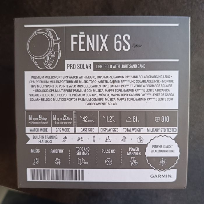Zegarek Garmin Fenix 6S Pro Solar